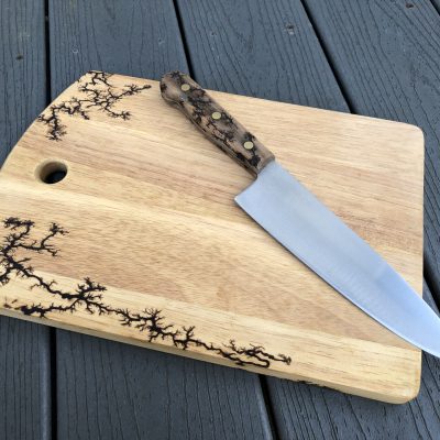 Cutting Board with Knife